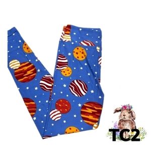 Blue Cookie Planet Print Leggings